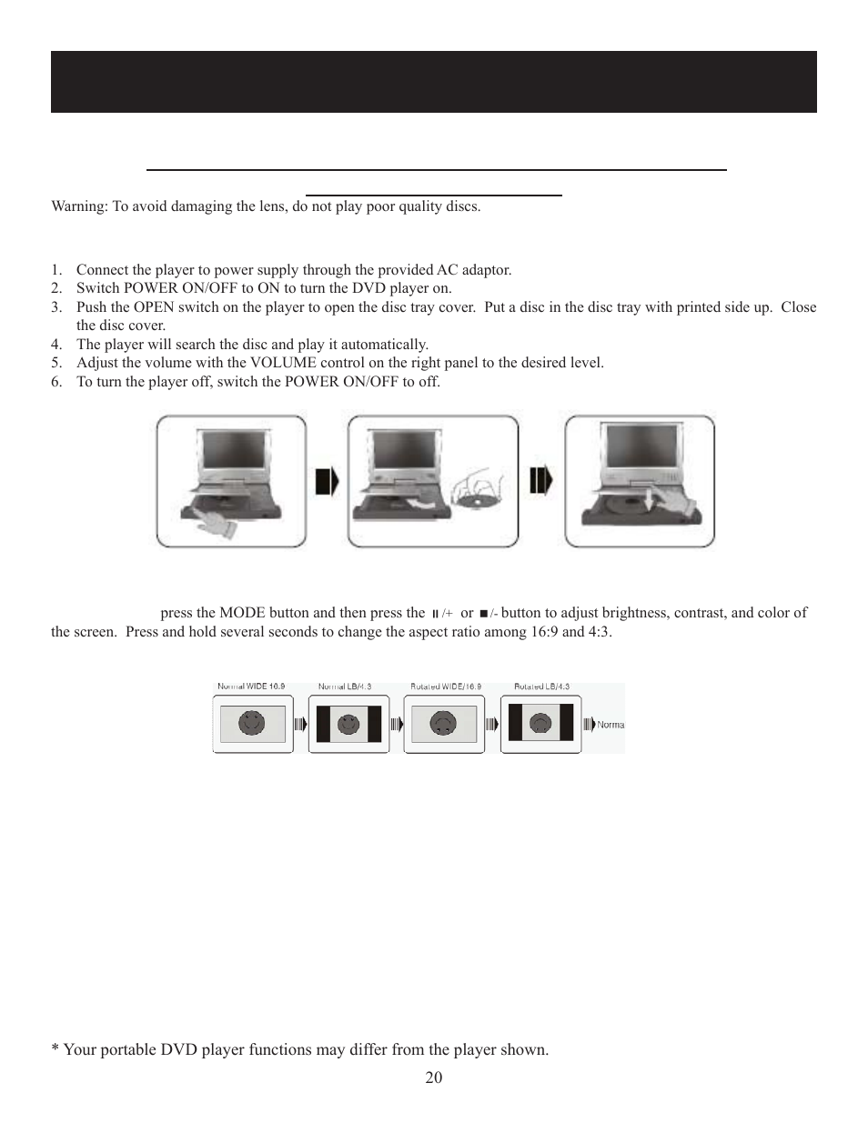 Playback operation, Pre-operation, Basic operation | Polaroid DPA-07041S User Manual | Page 20 / 34