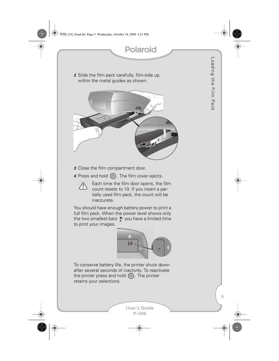 Polaroid P-500 User Manual | Page 7 / 21