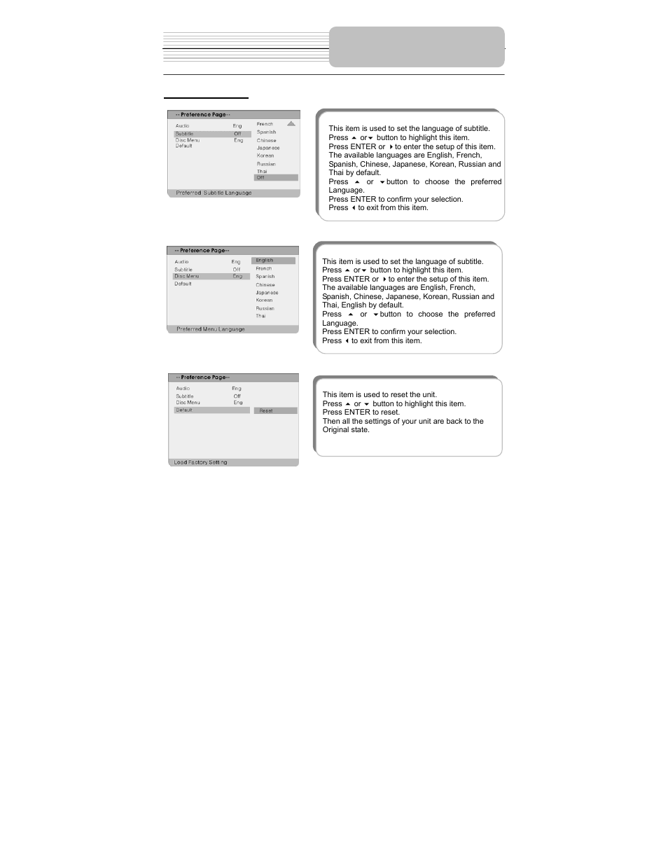 System setup | Polaroid PDM-1035 User Manual | Page 39 / 46