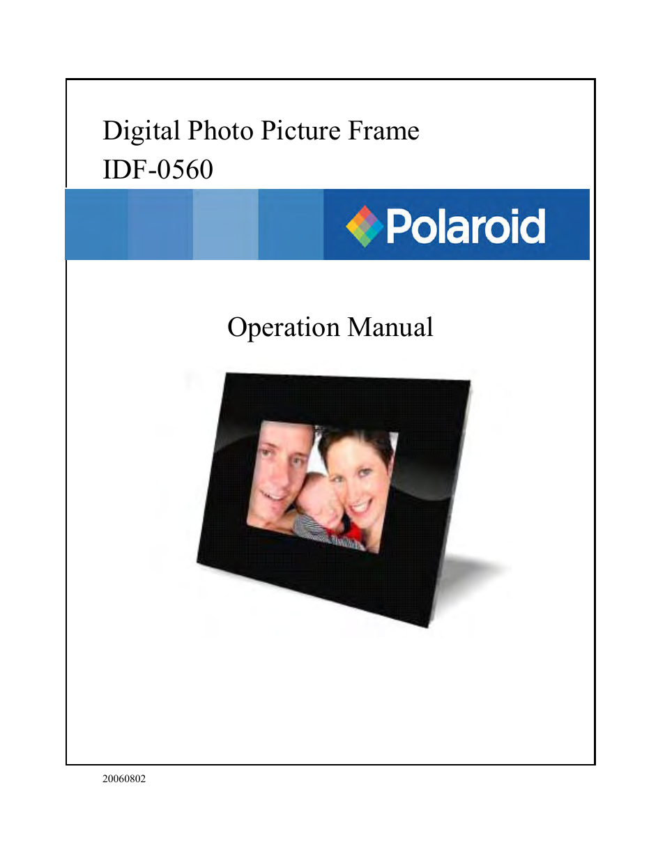 Polaroid IDF-0560 User Manual | 8 pages