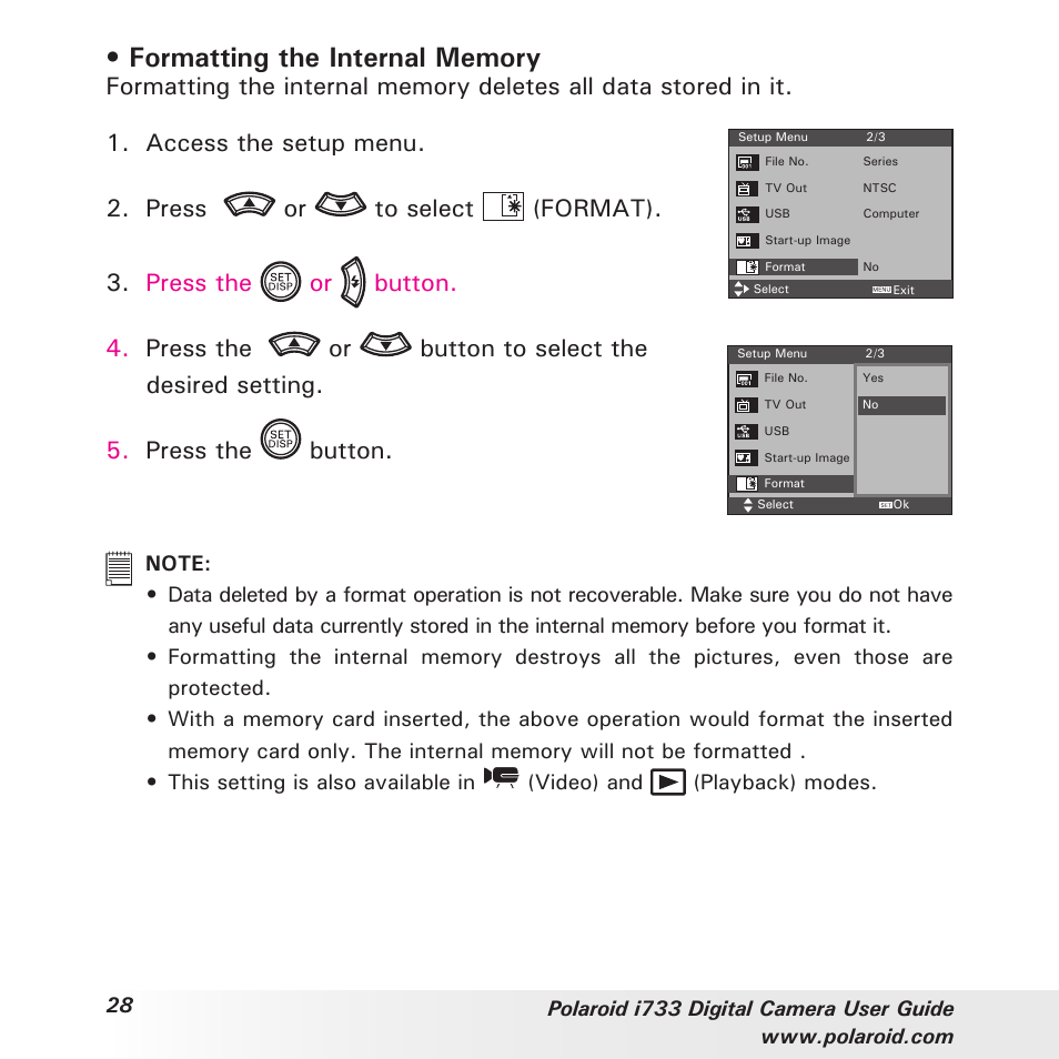 Polaroid i733 User Manual | Page 28 / 105