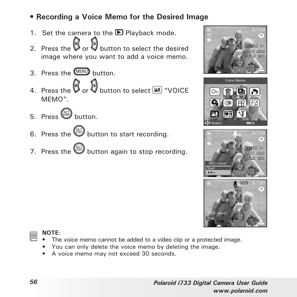 For the desired image | Polaroid i733 User Manual | Page 56 / 105