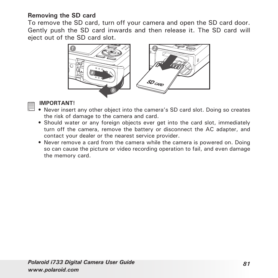 Polaroid i733 User Manual | Page 81 / 105