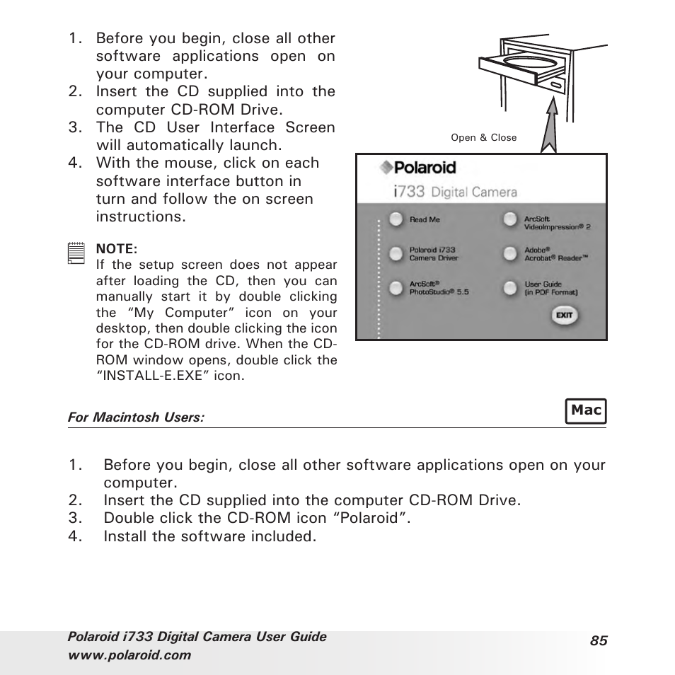 Polaroid i733 User Manual | Page 85 / 105