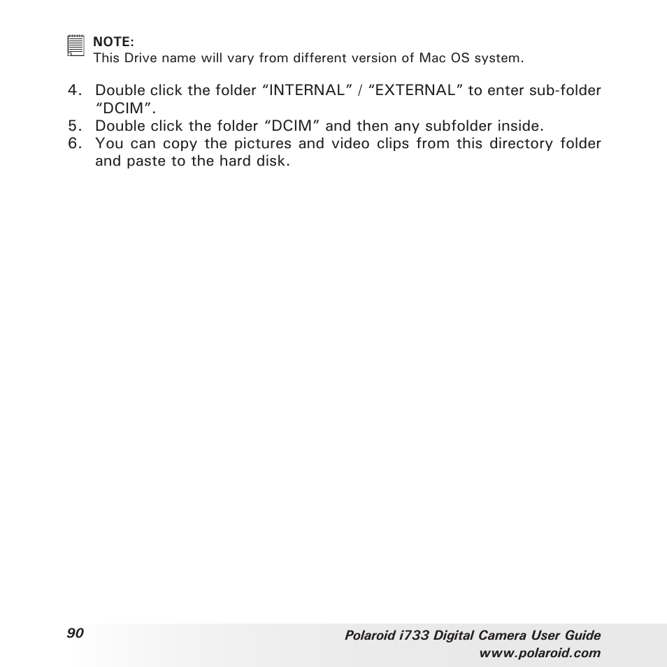 Polaroid i733 User Manual | Page 90 / 105