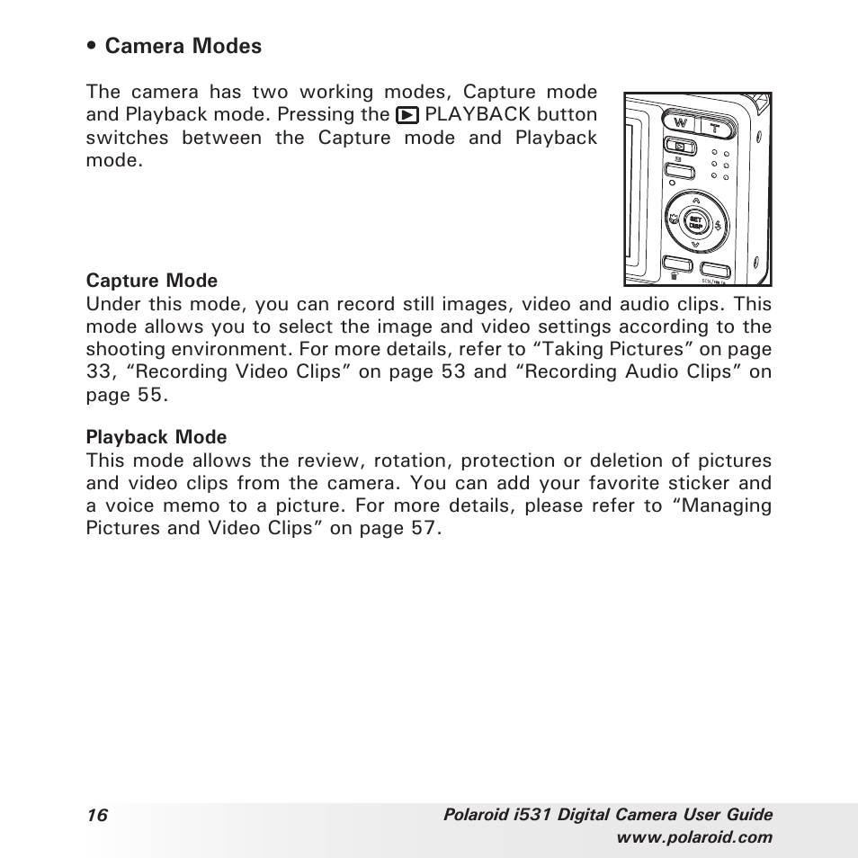 Polaroid i531 User Manual | Page 16 / 105