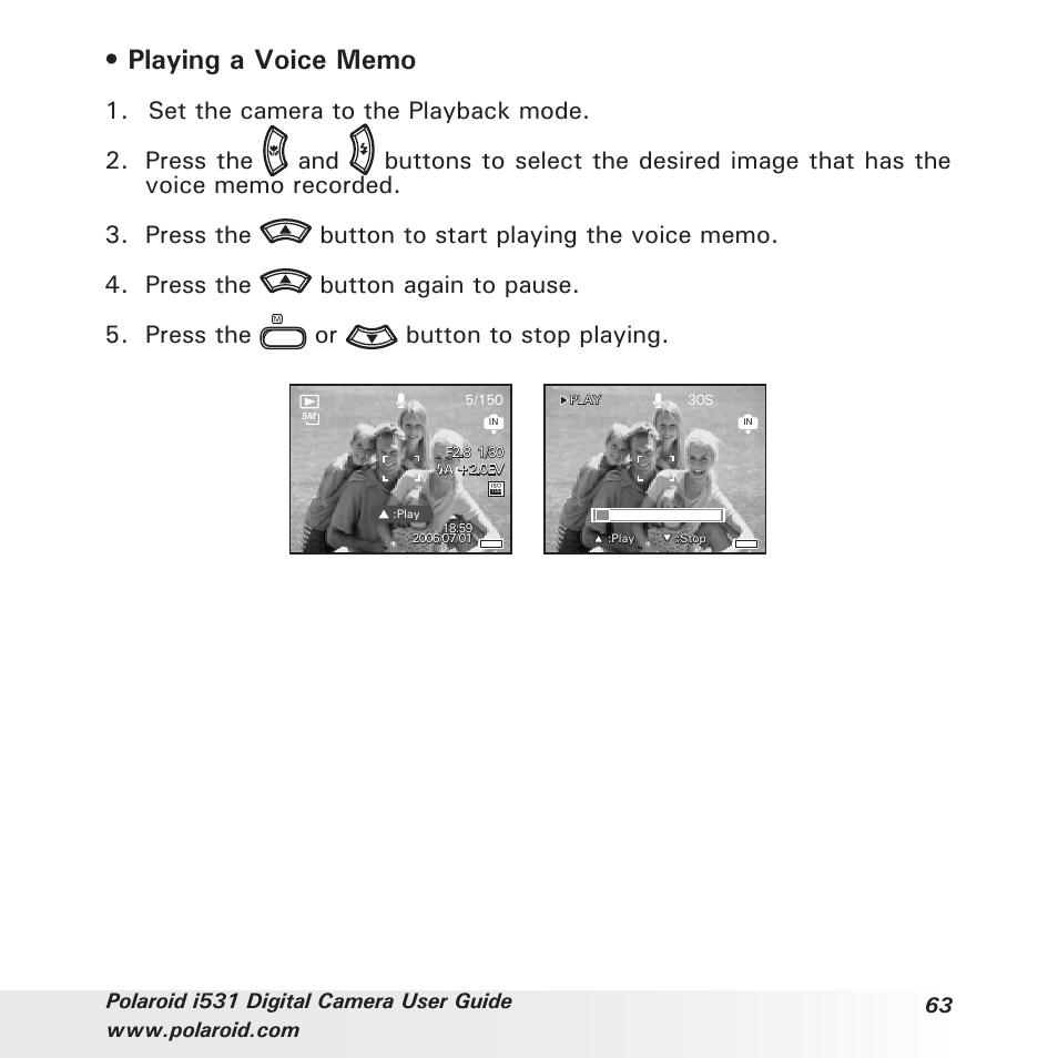 Polaroid i531 User Manual | Page 63 / 105