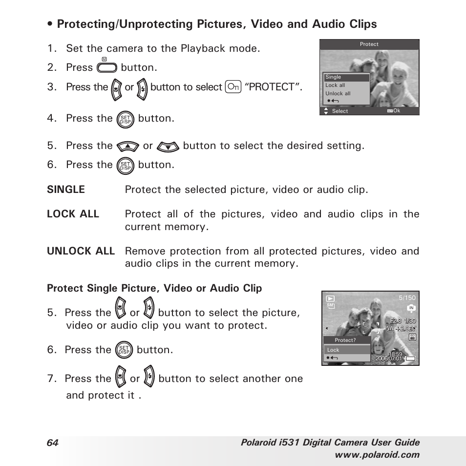 Polaroid i531 User Manual | Page 64 / 105