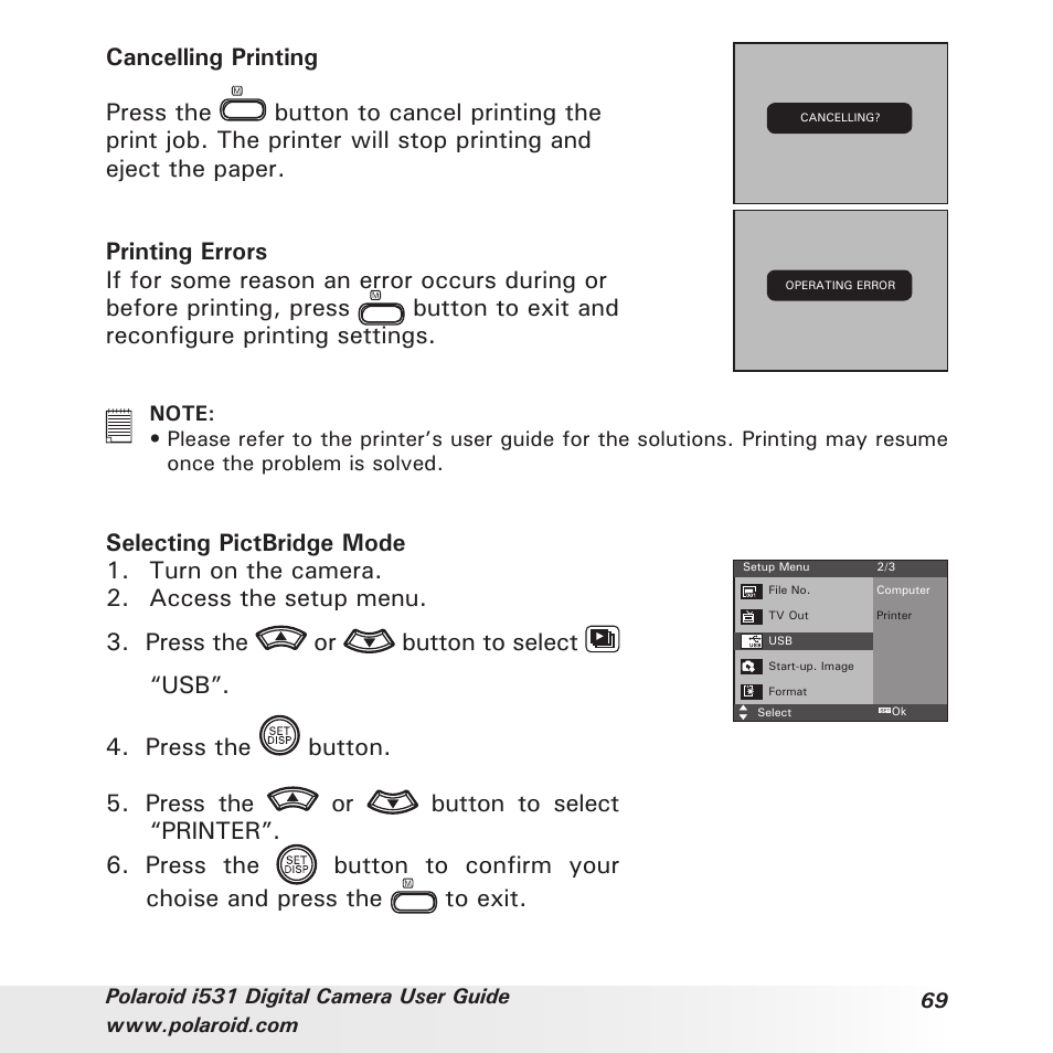 Polaroid i531 User Manual | Page 69 / 105