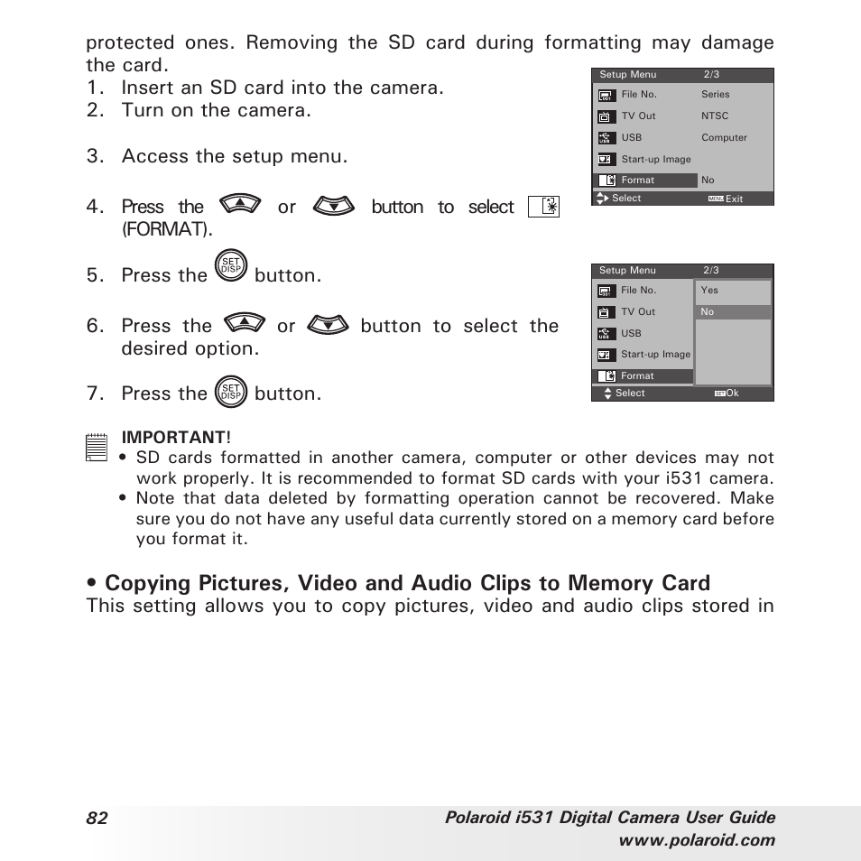 Polaroid i531 User Manual | Page 82 / 105