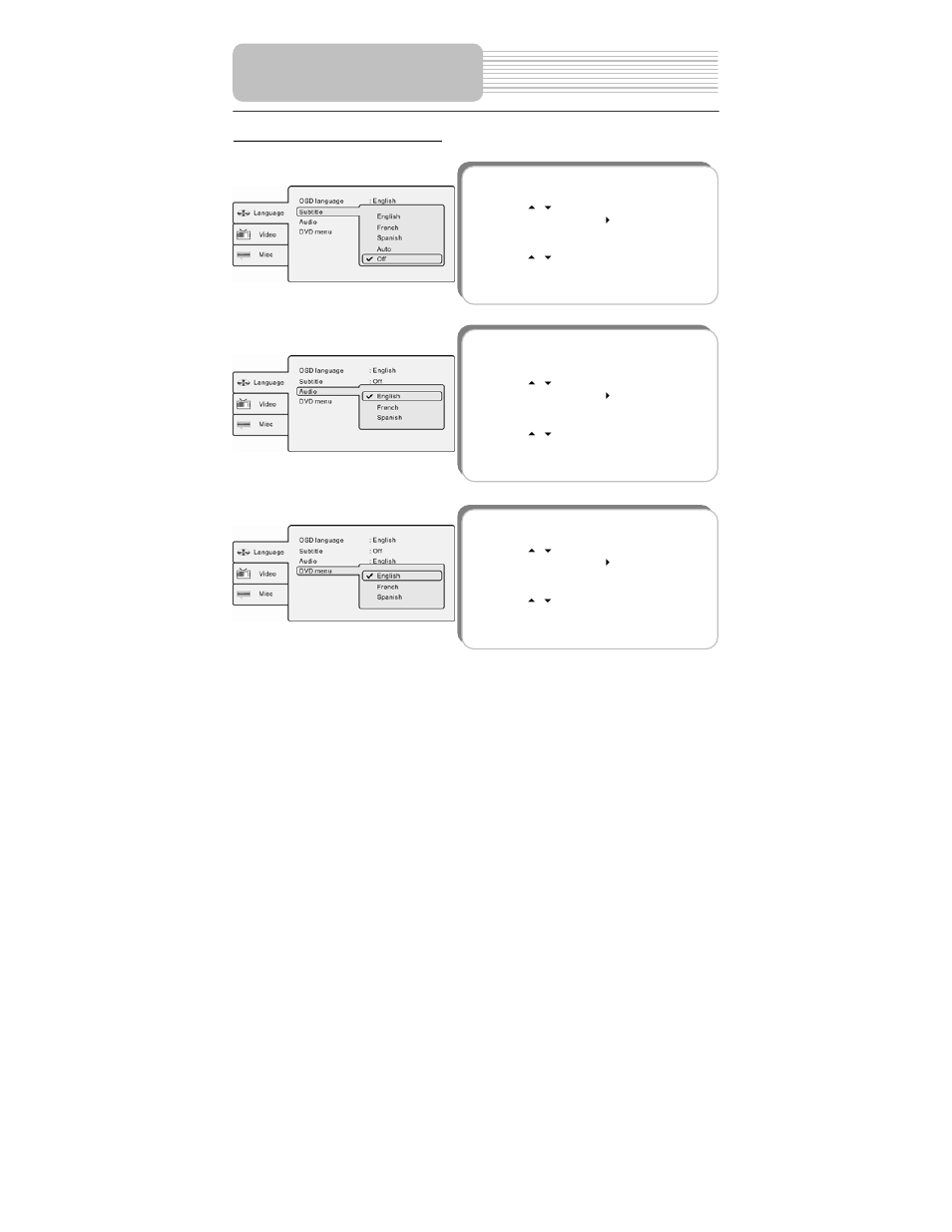 System setup | Polaroid PDM-2727M User Manual | Page 30 / 38