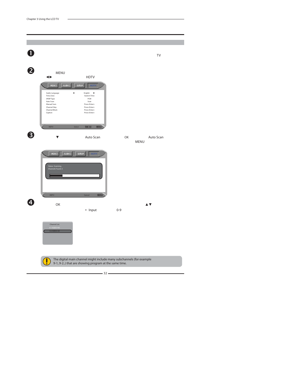 Setting up the hdtv function | Polaroid 37" User Manual | Page 33 / 76