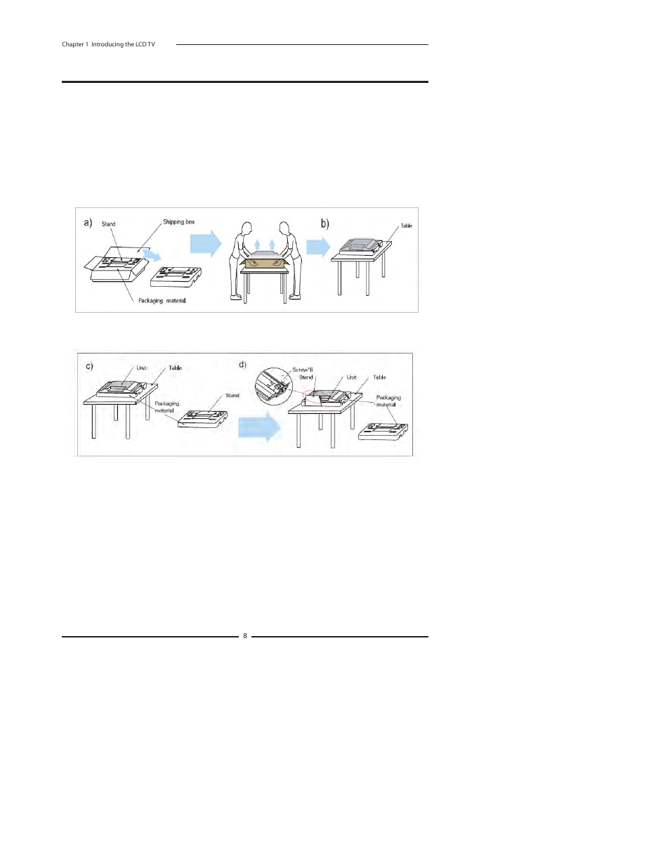 Attach the stand, Setting up your lcd tv | Polaroid 37" User Manual | Page 9 / 76