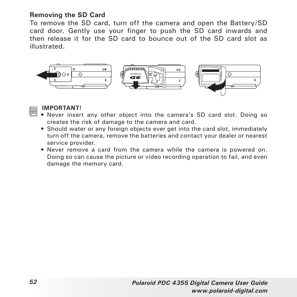 Polaroid PDC 4355 User Manual | Page 52 / 80