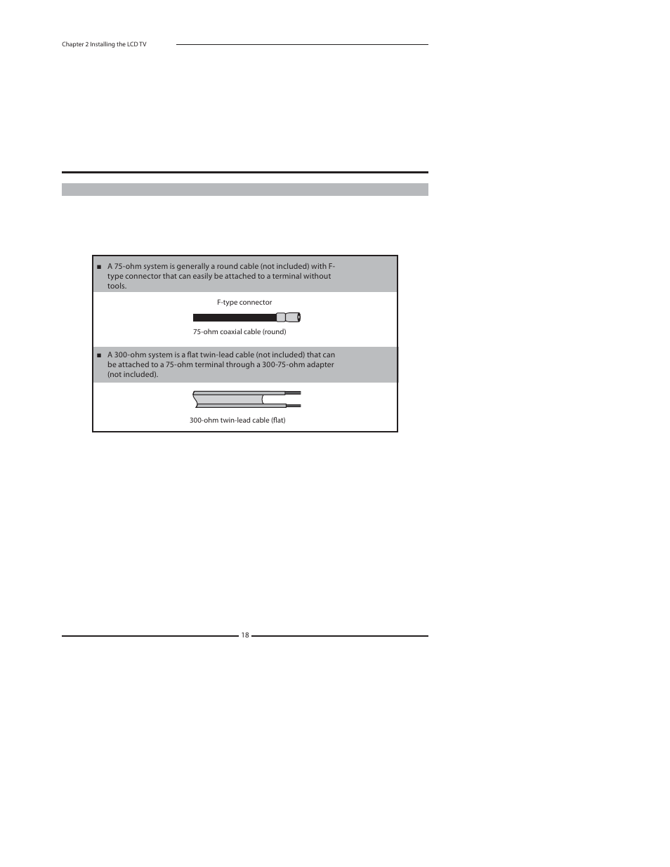 Chapter 2 installing the lcd tv | Polaroid TDA-03211C User Manual | Page 20 / 72