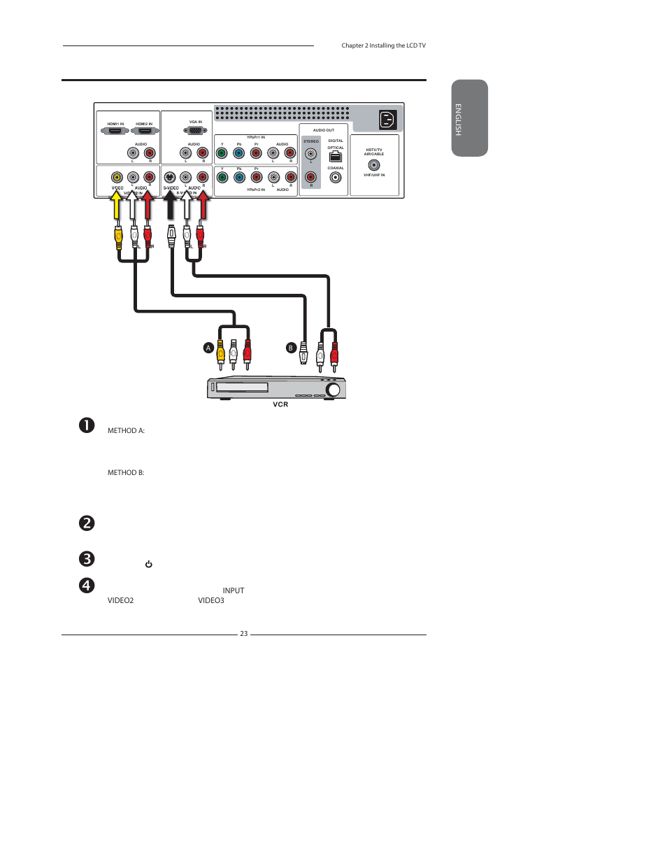 Connecting a vcr | Polaroid TDA-03211C User Manual | Page 25 / 72