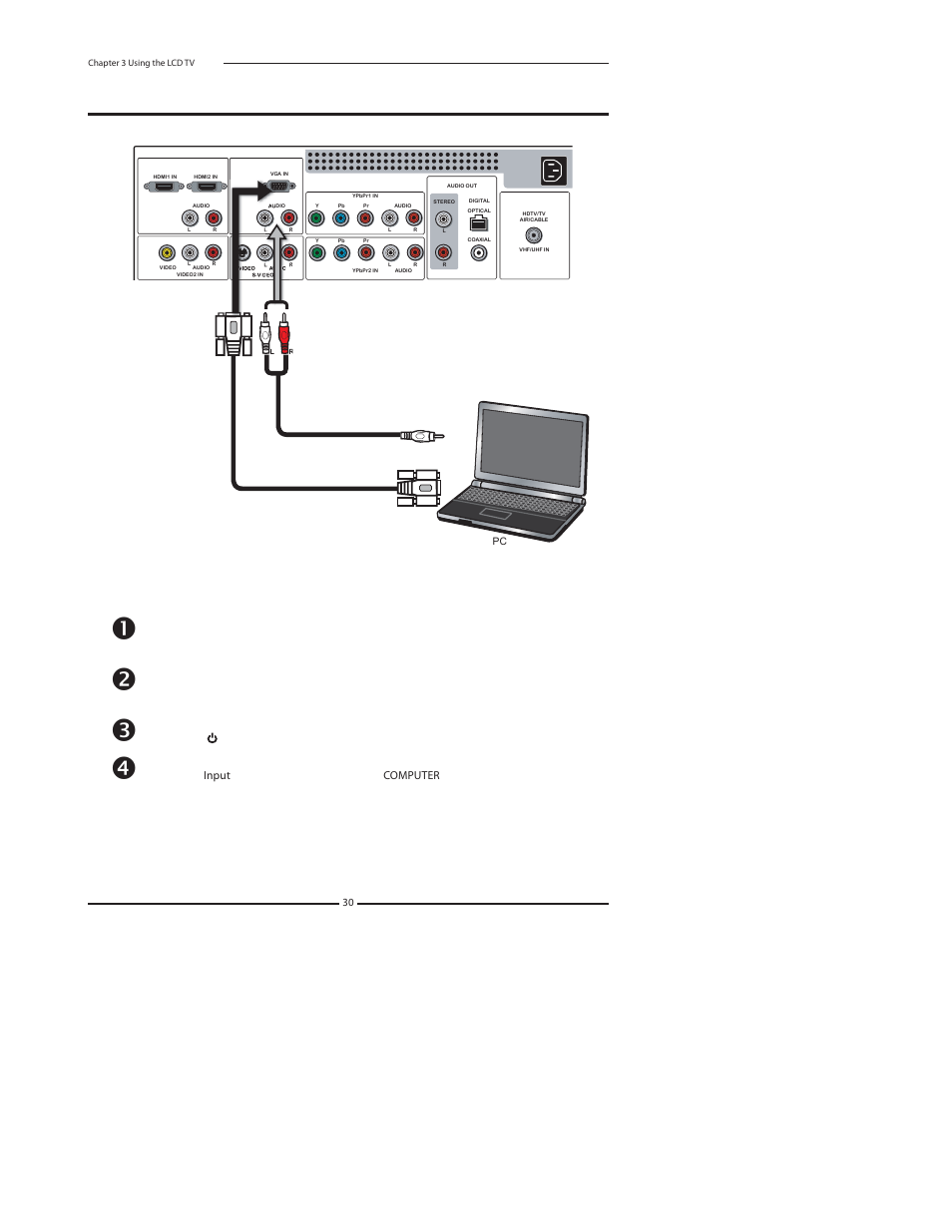 Connecting a pc | Polaroid TDA-03211C User Manual | Page 32 / 72