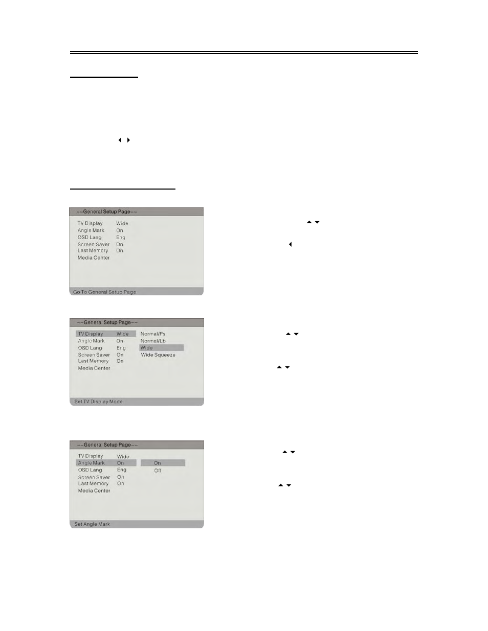 Dvd system setup, Preparations, General setup page | Polaroid FXM-2611C User Manual | Page 37 / 46