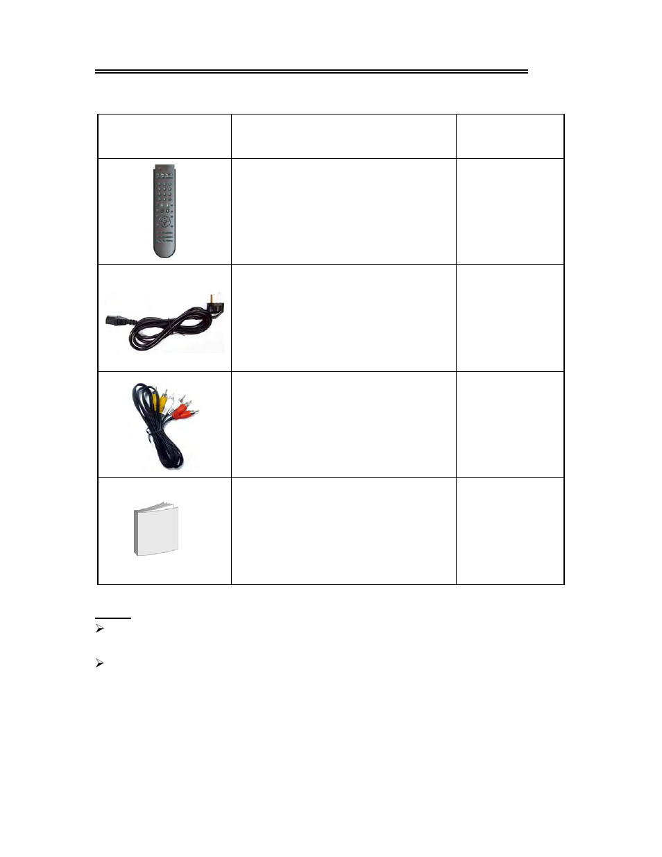 Accessory list | Polaroid FXM-2611C User Manual | Page 6 / 46