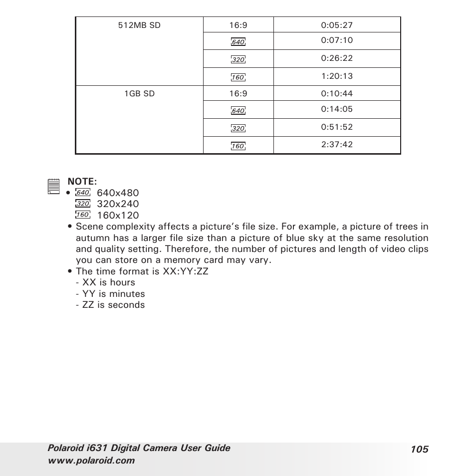 Polaroid I631 User Manual | Page 105 / 113