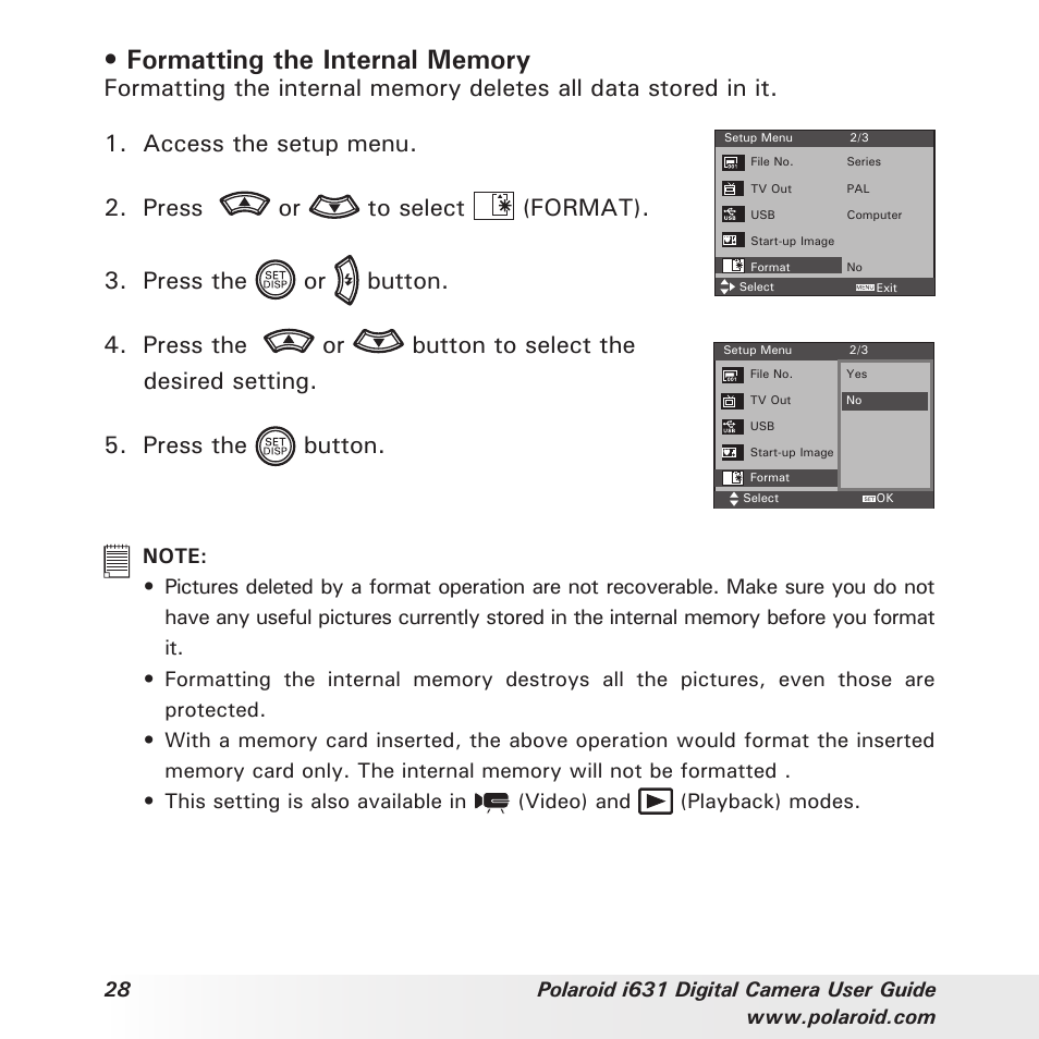 Polaroid I631 User Manual | Page 28 / 113