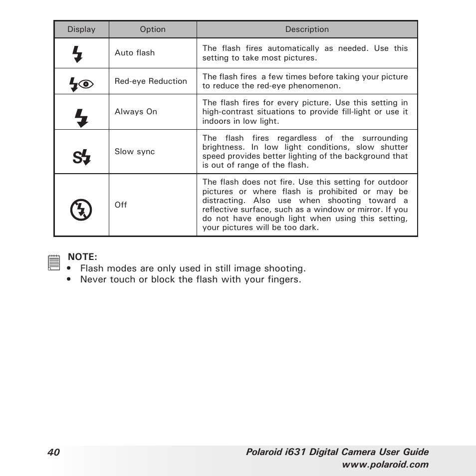 Polaroid I631 User Manual | Page 40 / 113