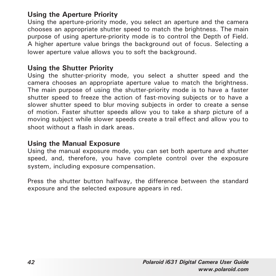 Polaroid I631 User Manual | Page 42 / 113