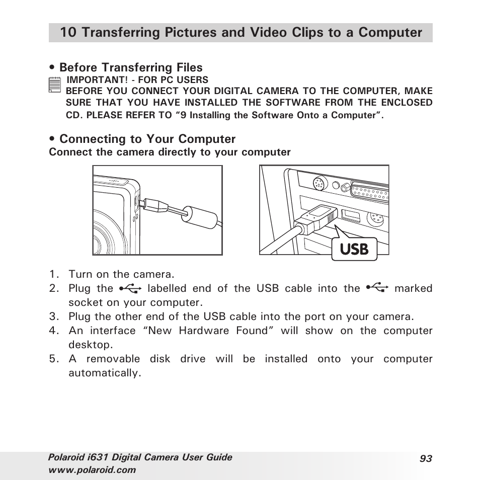 Polaroid I631 User Manual | Page 93 / 113