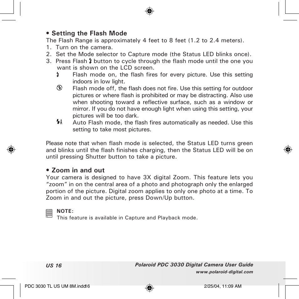 Polaroid PDC 3030 User Manual | Page 16 / 145