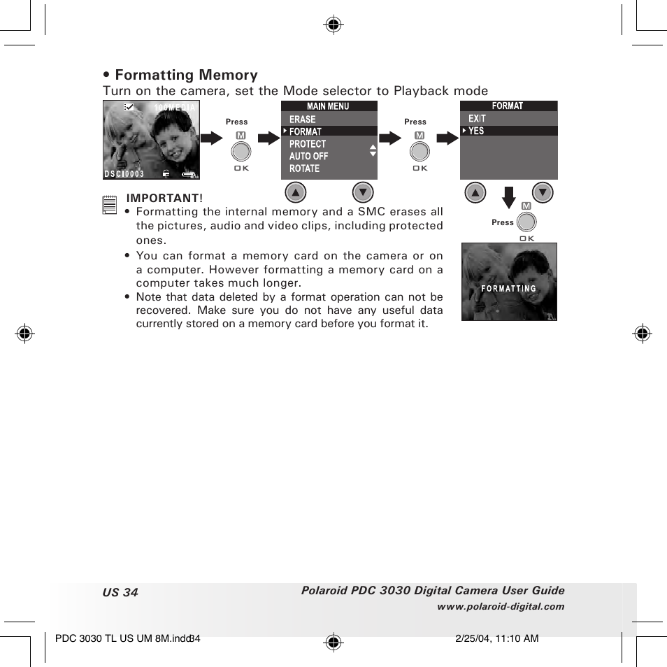 Polaroid PDC 3030 User Manual | Page 34 / 145