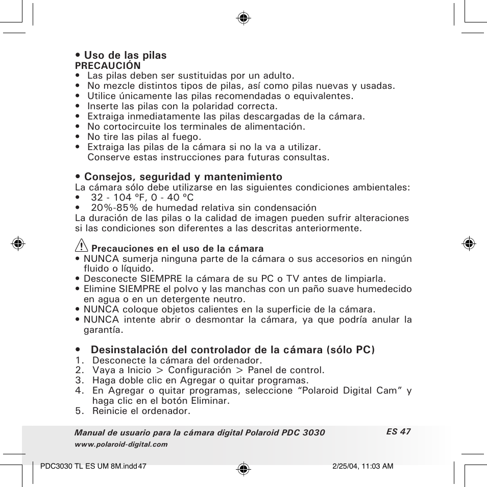 Polaroid PDC 3030 User Manual | Page 95 / 145