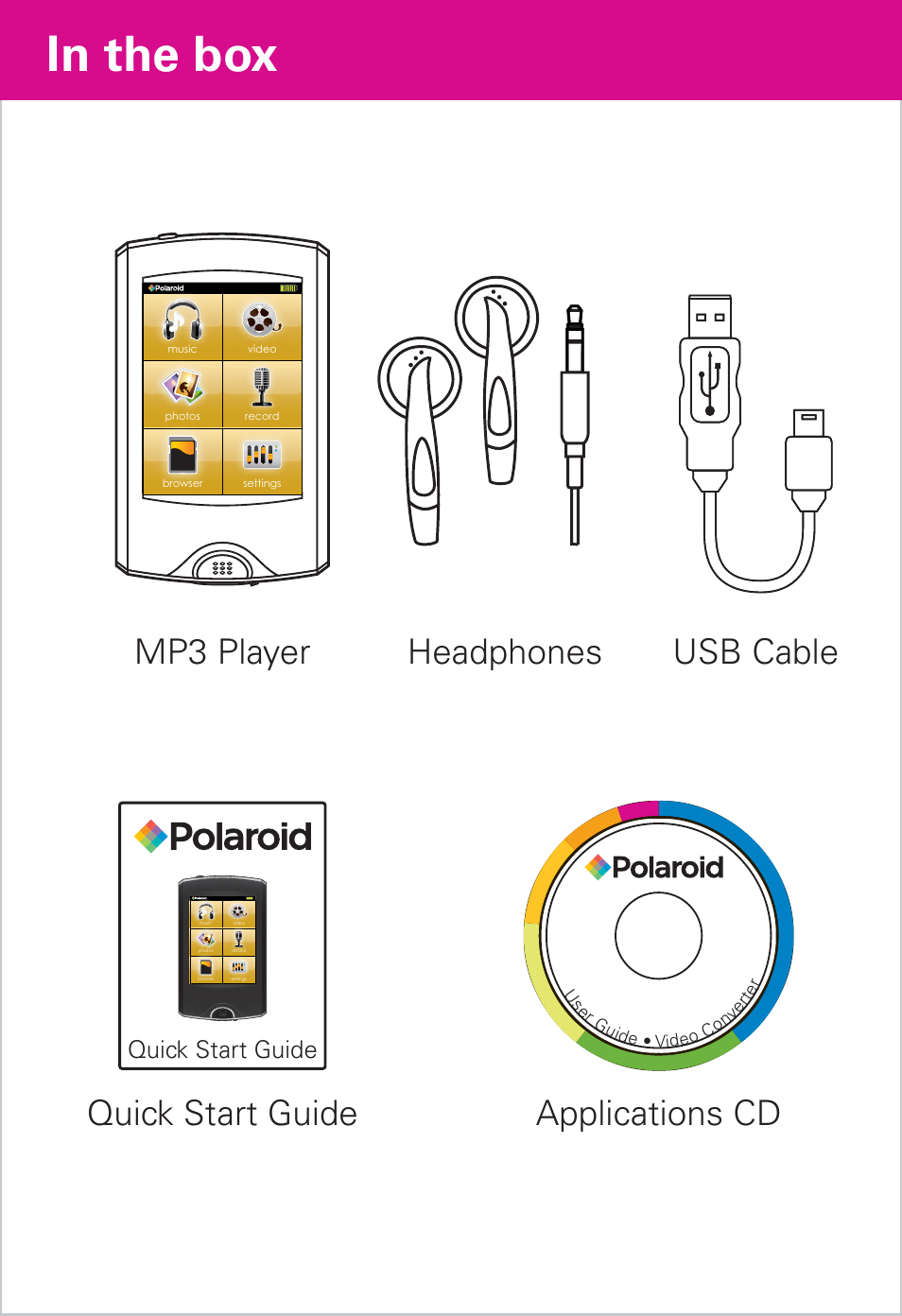 Quick start guide | Polaroid PMP281-8 User Manual | Page 2 / 14