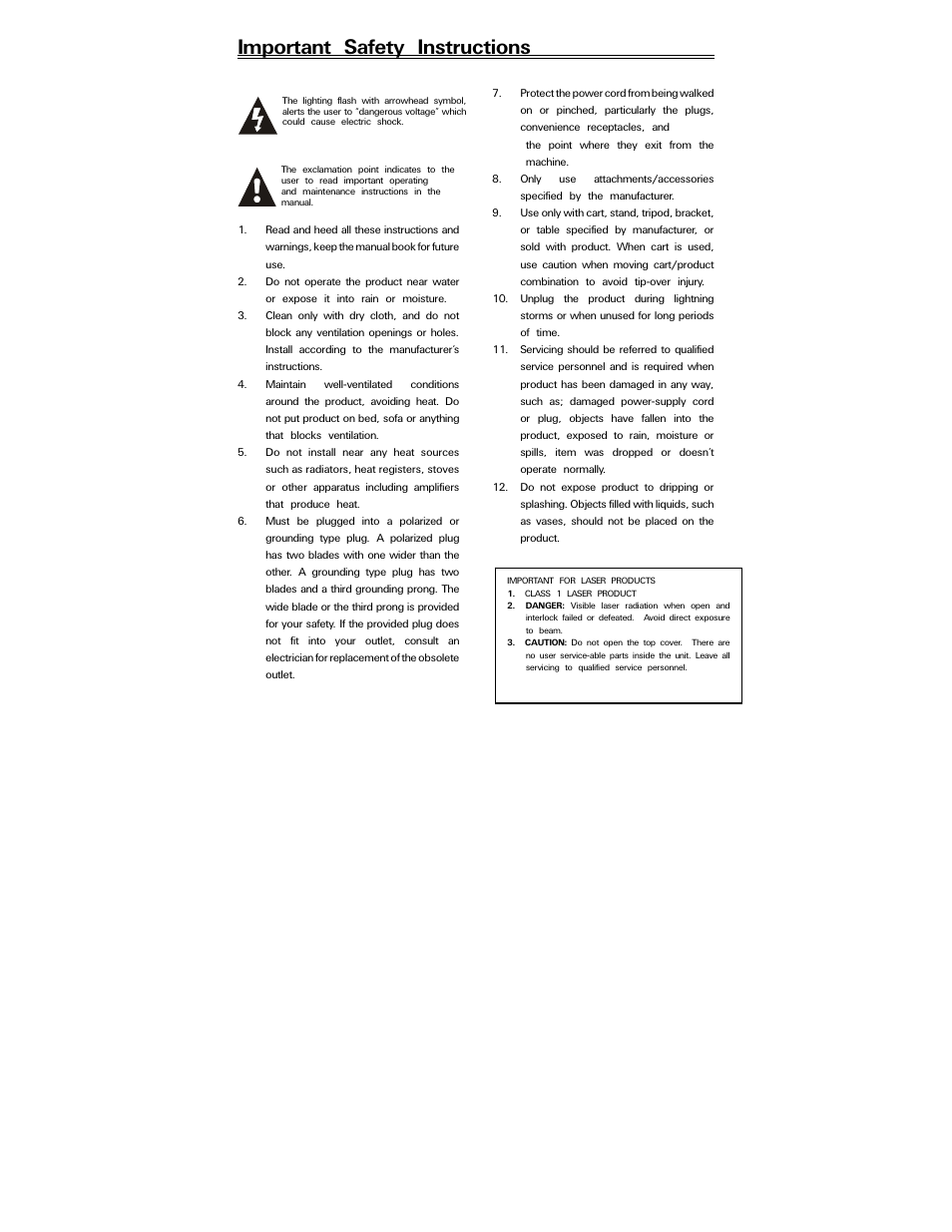 Important safety instructions | Polaroid PDV-0823A User Manual | Page 3 / 31