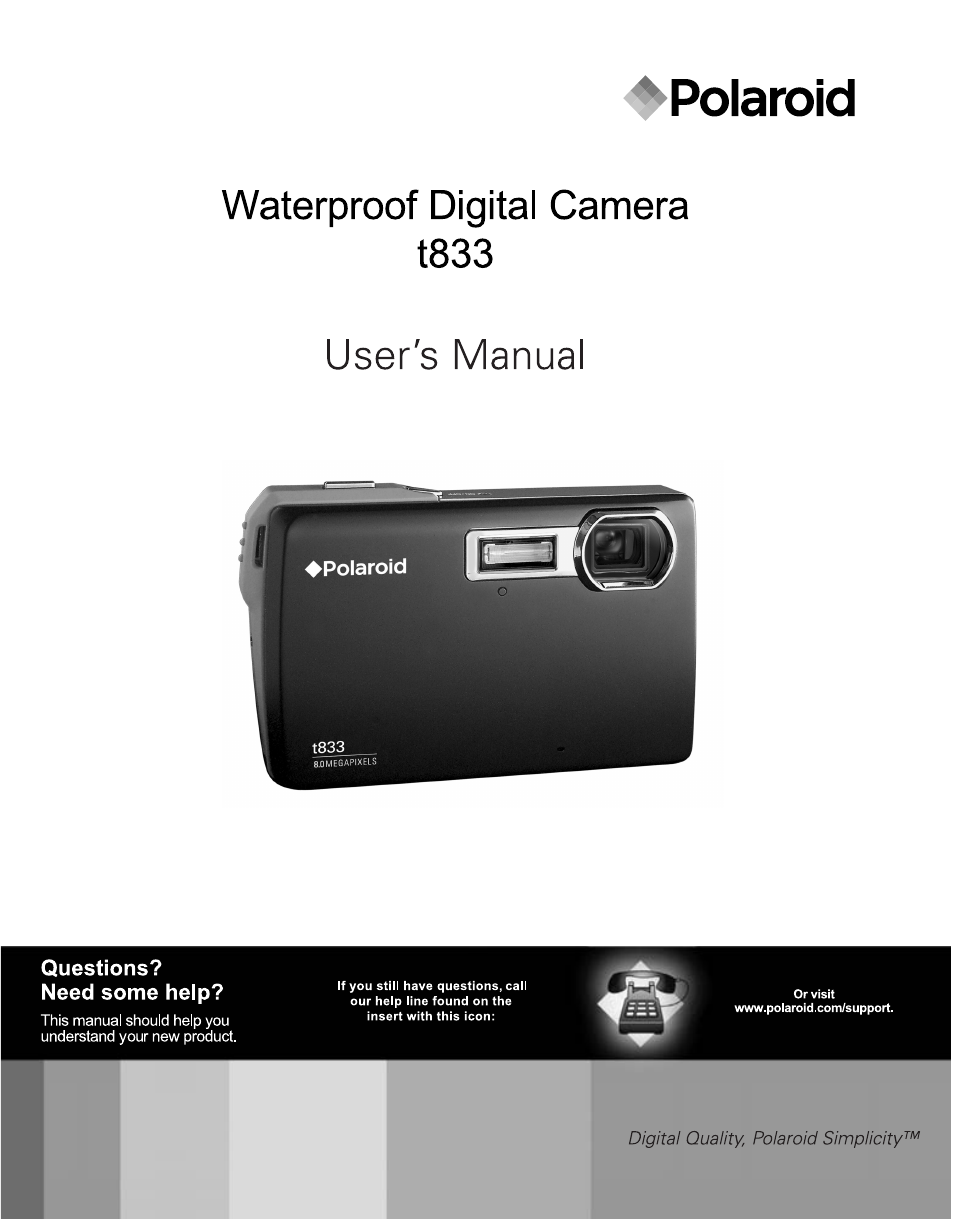 Polaroid t833 User Manual | 45 pages