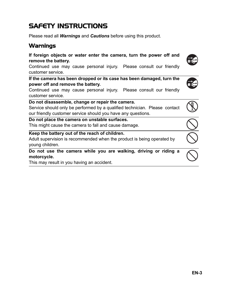 Safety instructions | Polaroid t833 User Manual | Page 4 / 45
