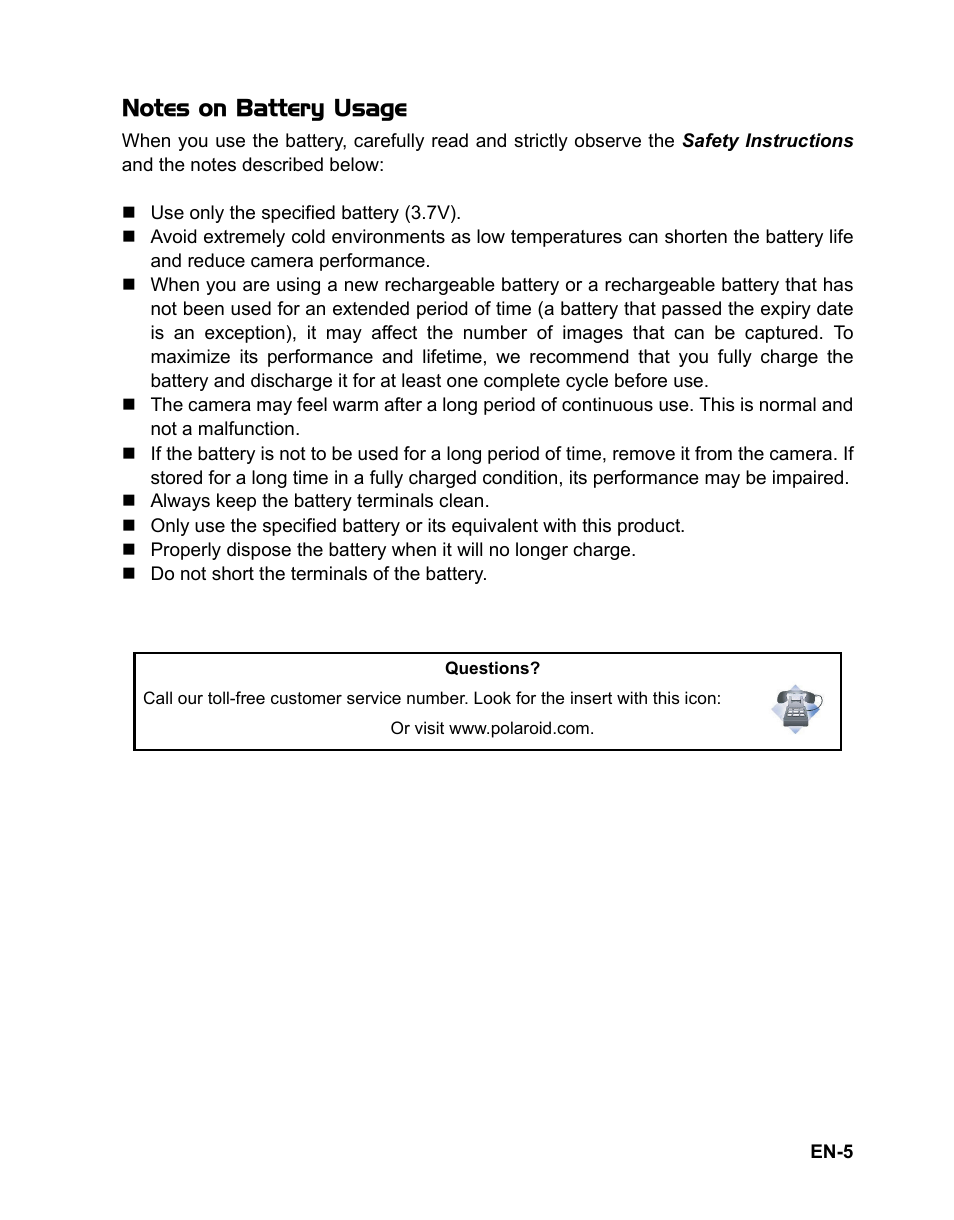Polaroid t833 User Manual | Page 6 / 45