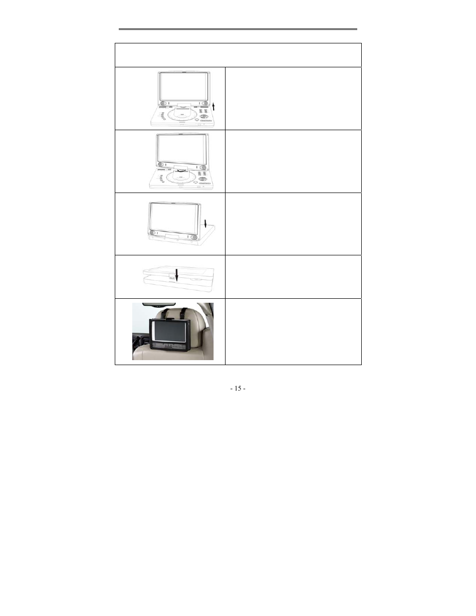 Special features of revolving lcd screen | Polaroid PDV-1002A User Manual | Page 15 / 30