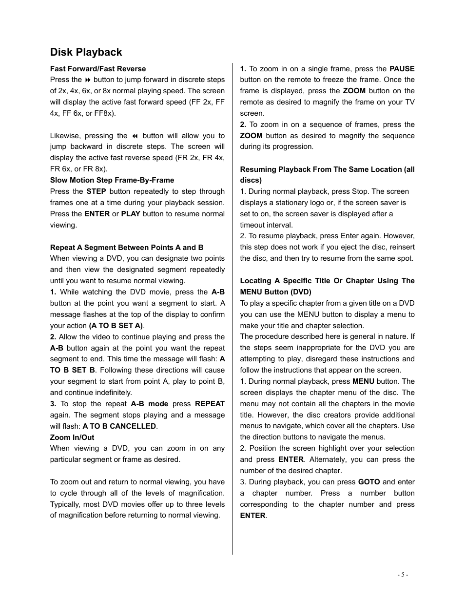 Disk playback | Polaroid DVR-0800 User Manual | Page 25 / 29