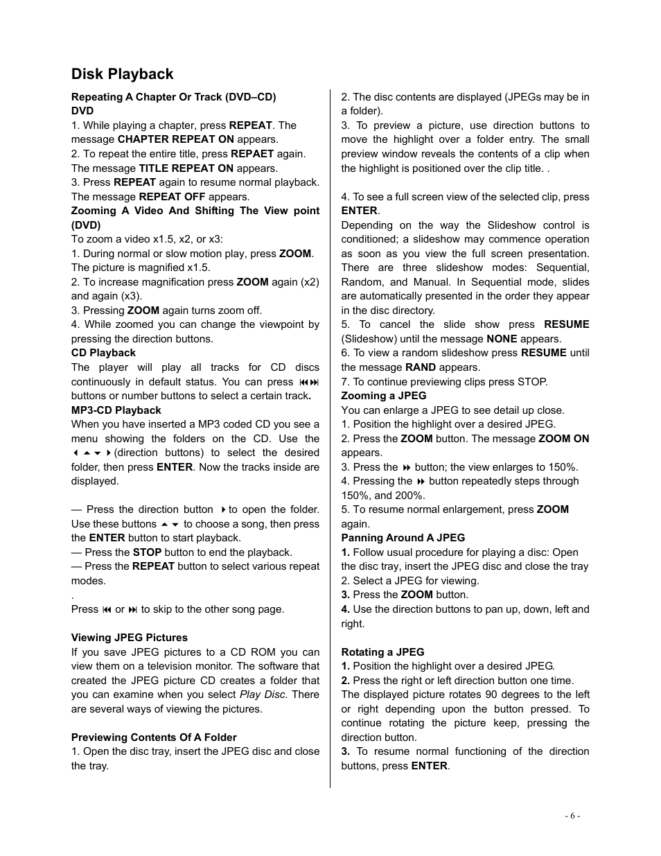 Disk playback | Polaroid DVR-0800 User Manual | Page 26 / 29