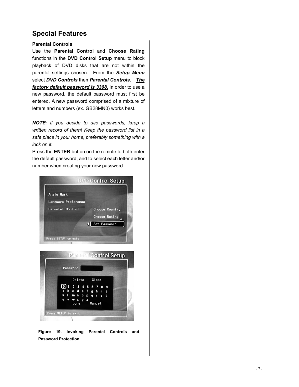 Special features | Polaroid DVR-0800 User Manual | Page 27 / 29