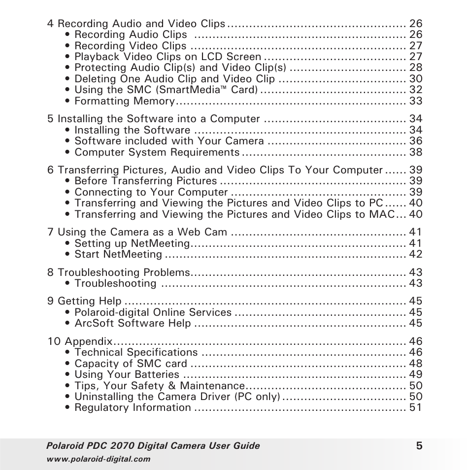 Polaroid PhotoMAX PDC 2070 User Manual | Page 5 / 52