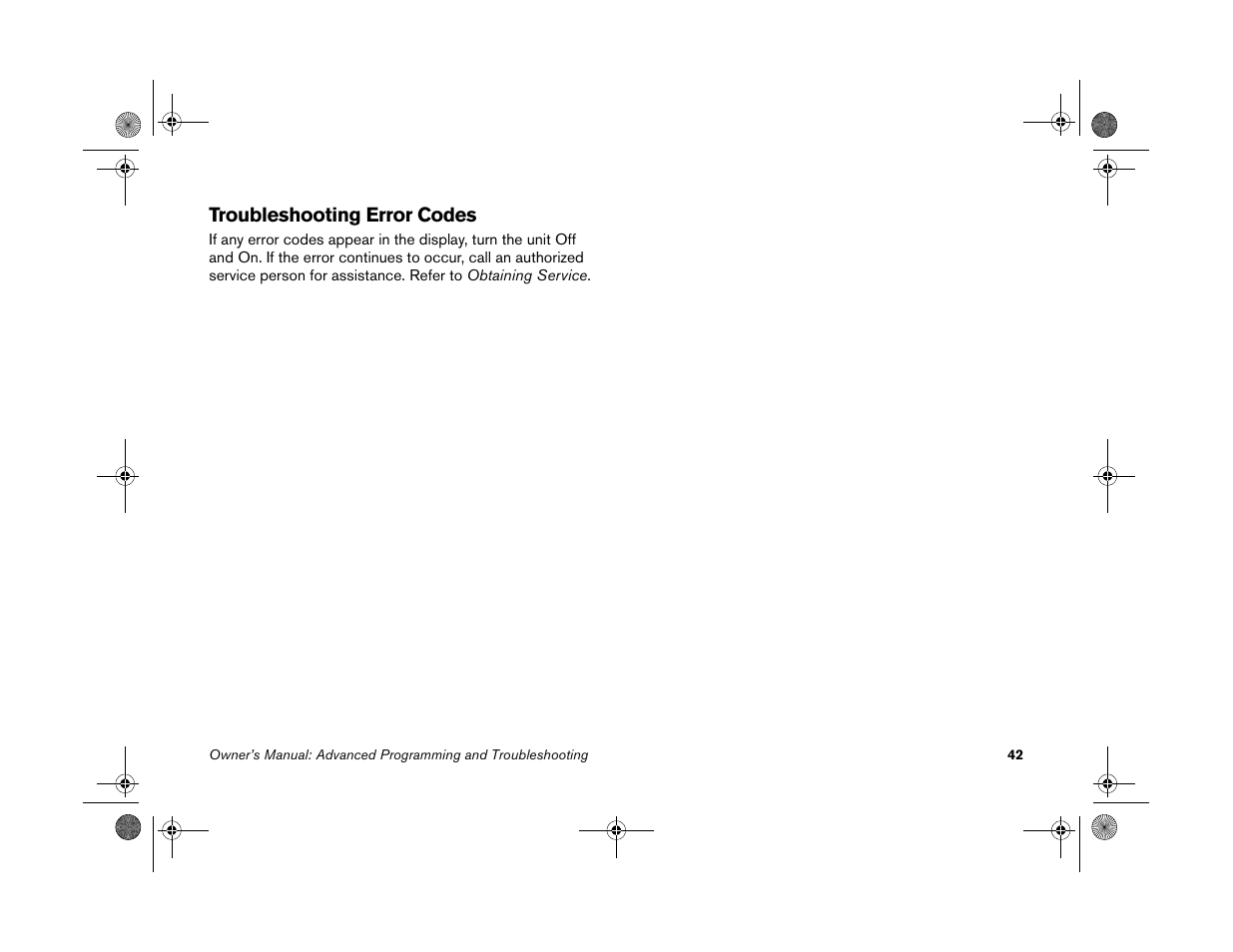 Troubleshooting error codes | Precor EFX 5.25 User Manual | Page 44 / 56