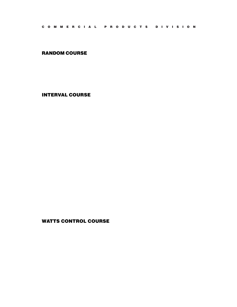 Random course, Interval course, Watts control course | Precor C846 User Manual | Page 39 / 60