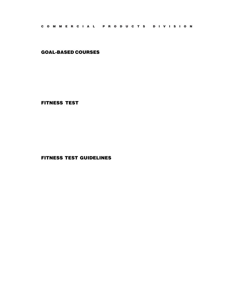 Goal-based courses, Fitness test, Fitness test guidelines | Precor C846 User Manual | Page 41 / 60