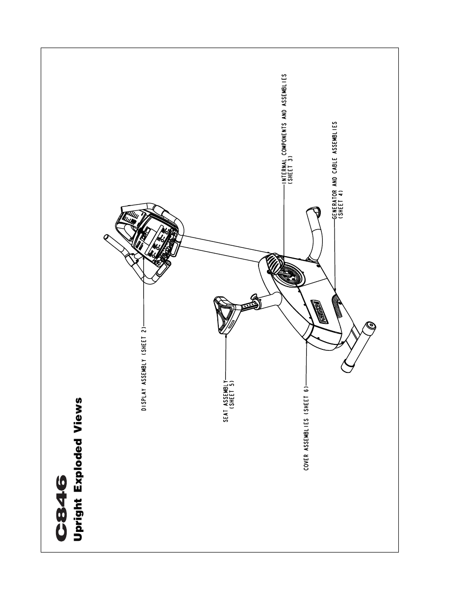 Upright exploded views | Precor C846 User Manual | Page 47 / 60