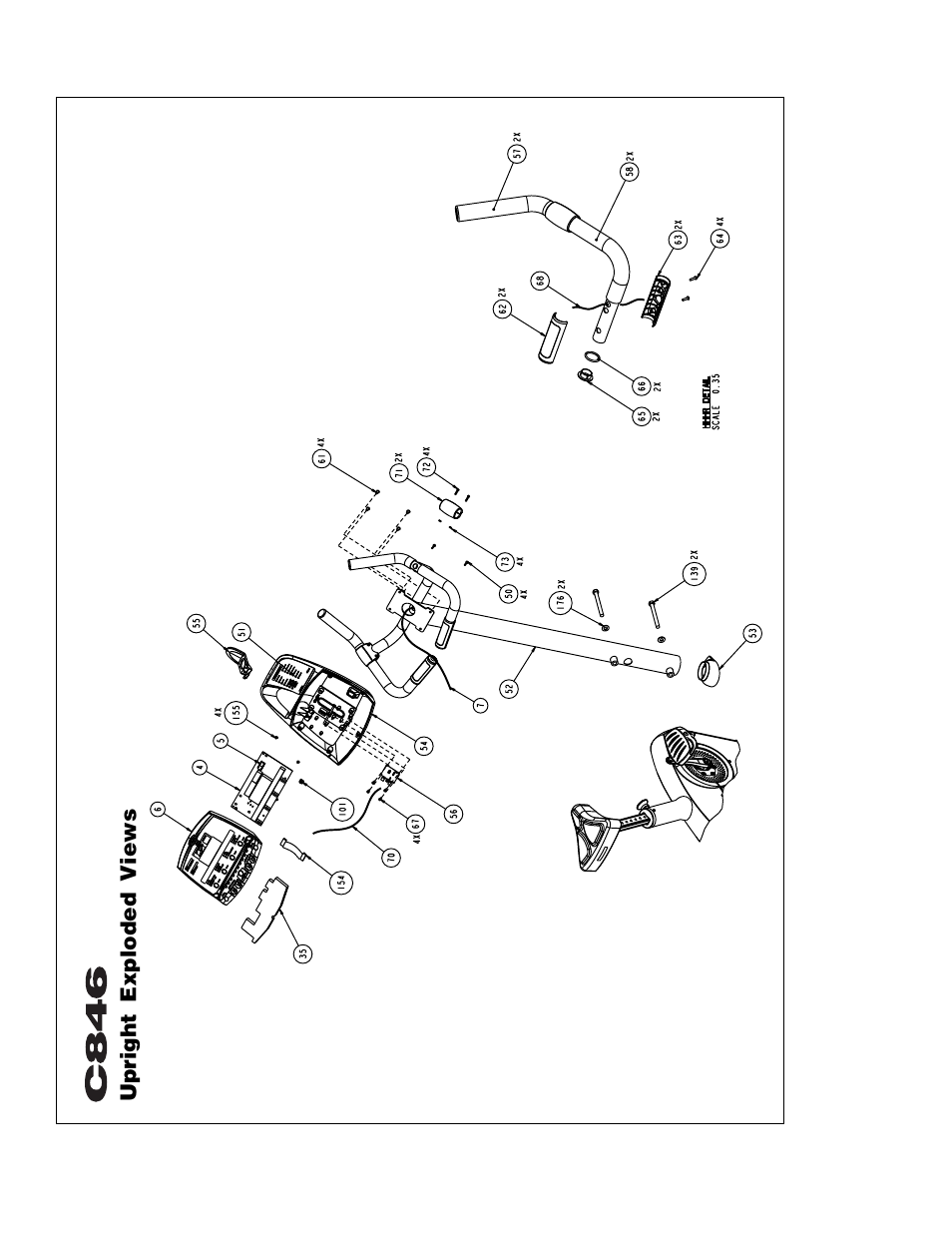 Upright exploded views | Precor C846 User Manual | Page 48 / 60