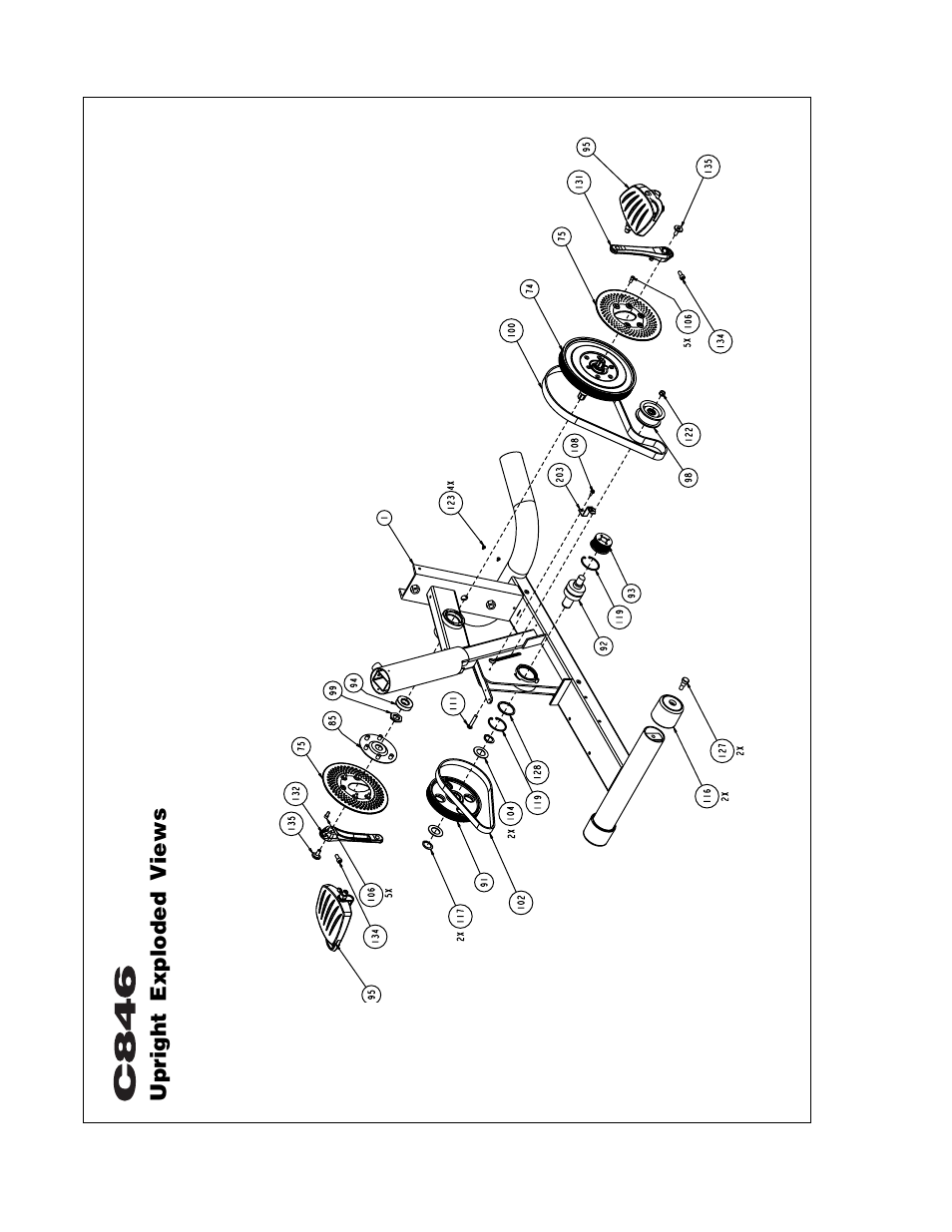 Upright exploded views | Precor C846 User Manual | Page 49 / 60