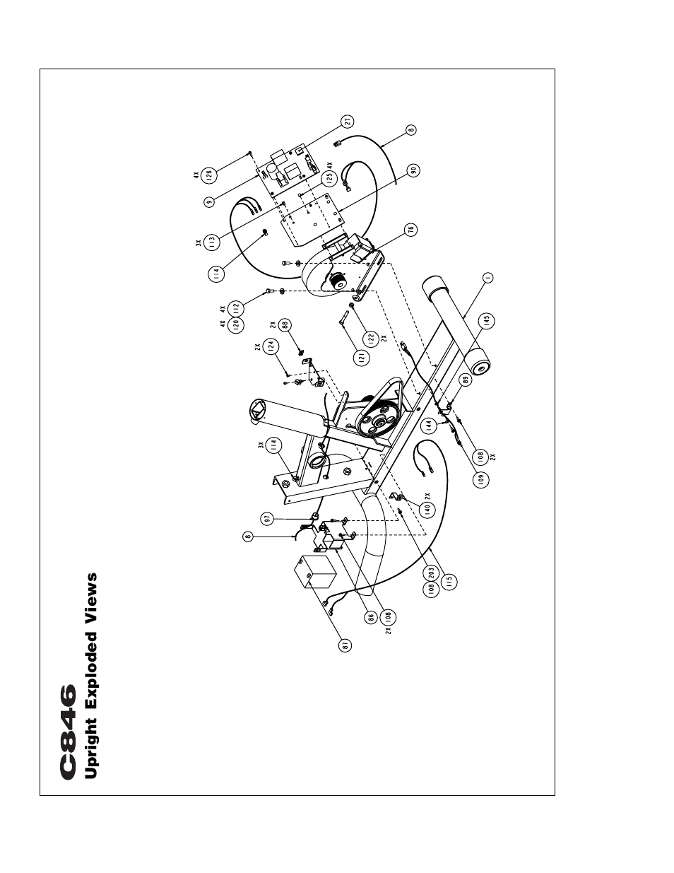 Upright exploded views | Precor C846 User Manual | Page 50 / 60