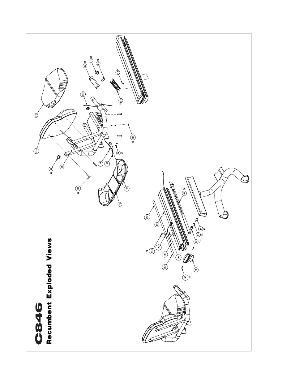 Recumbent exploded views, View 6 view 5 | Precor C846 User Manual | Page 55 / 60