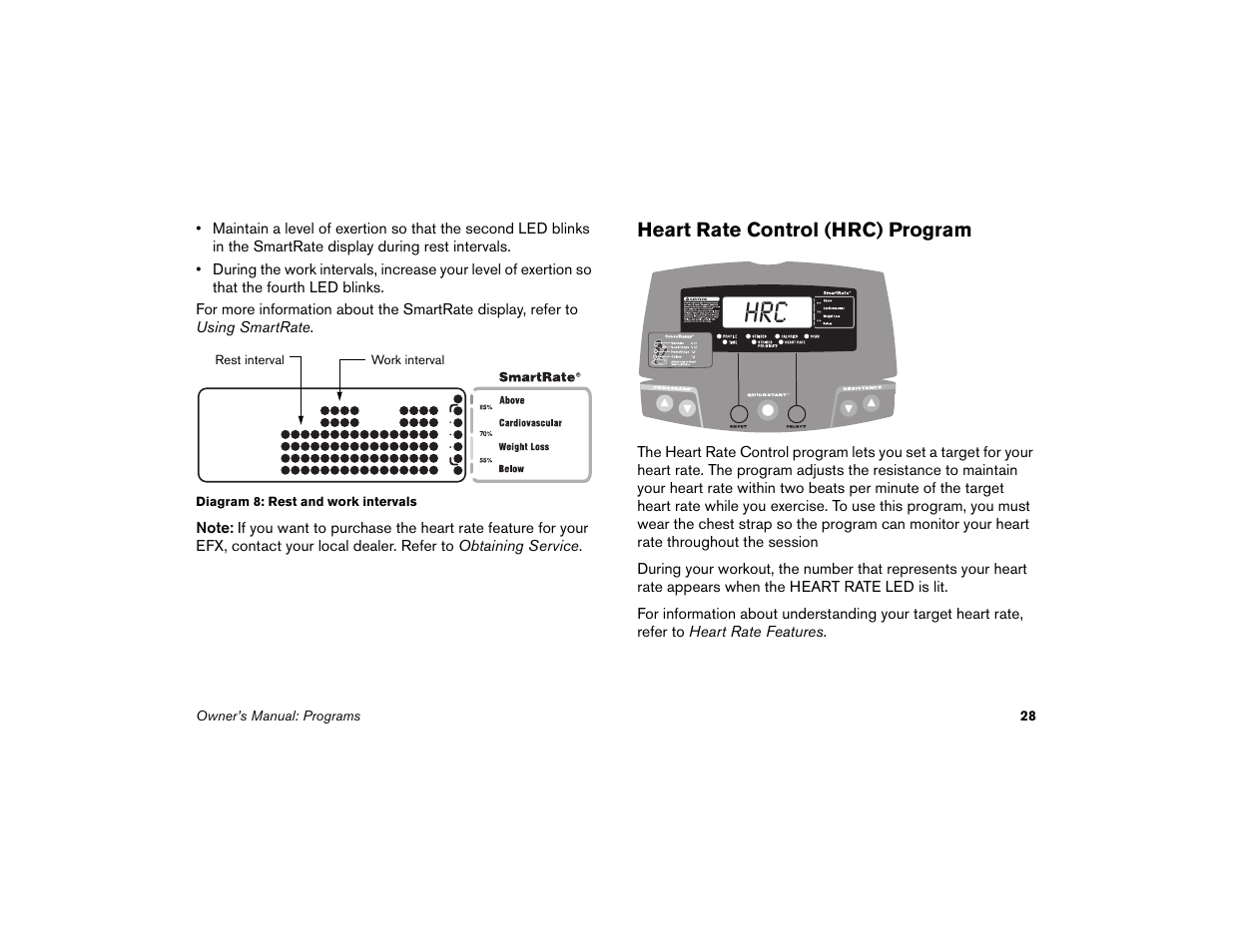 Heart rate control (hrc) program | Precor EFX 5.21i User Manual | Page 30 / 58